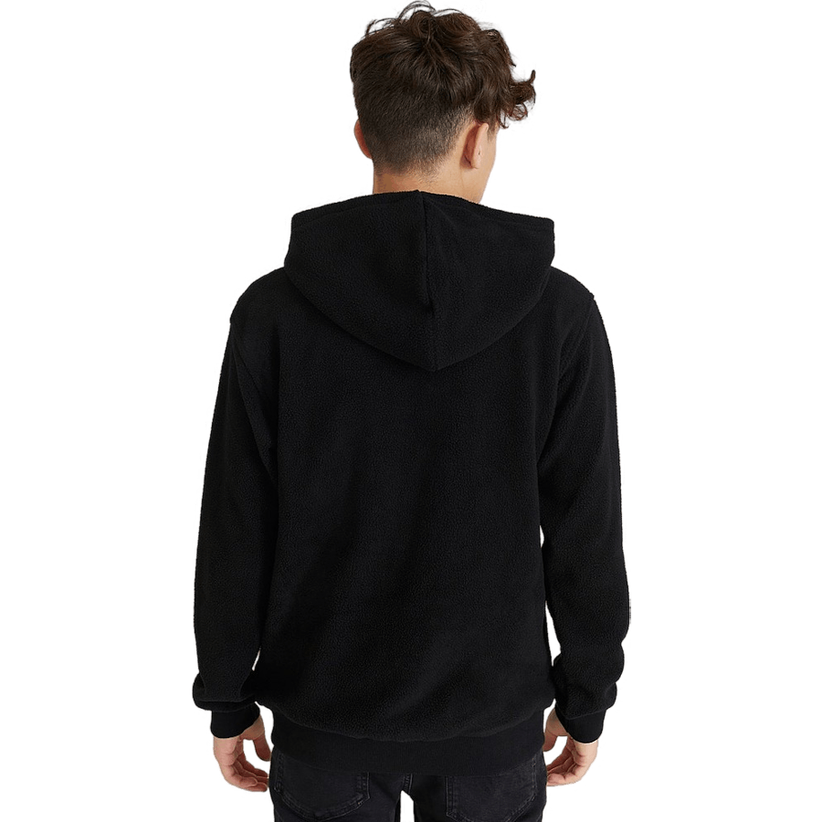 Soft Pile Hoodie Black