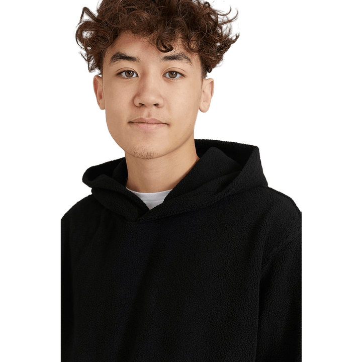 Soft Pile Hoodie Black