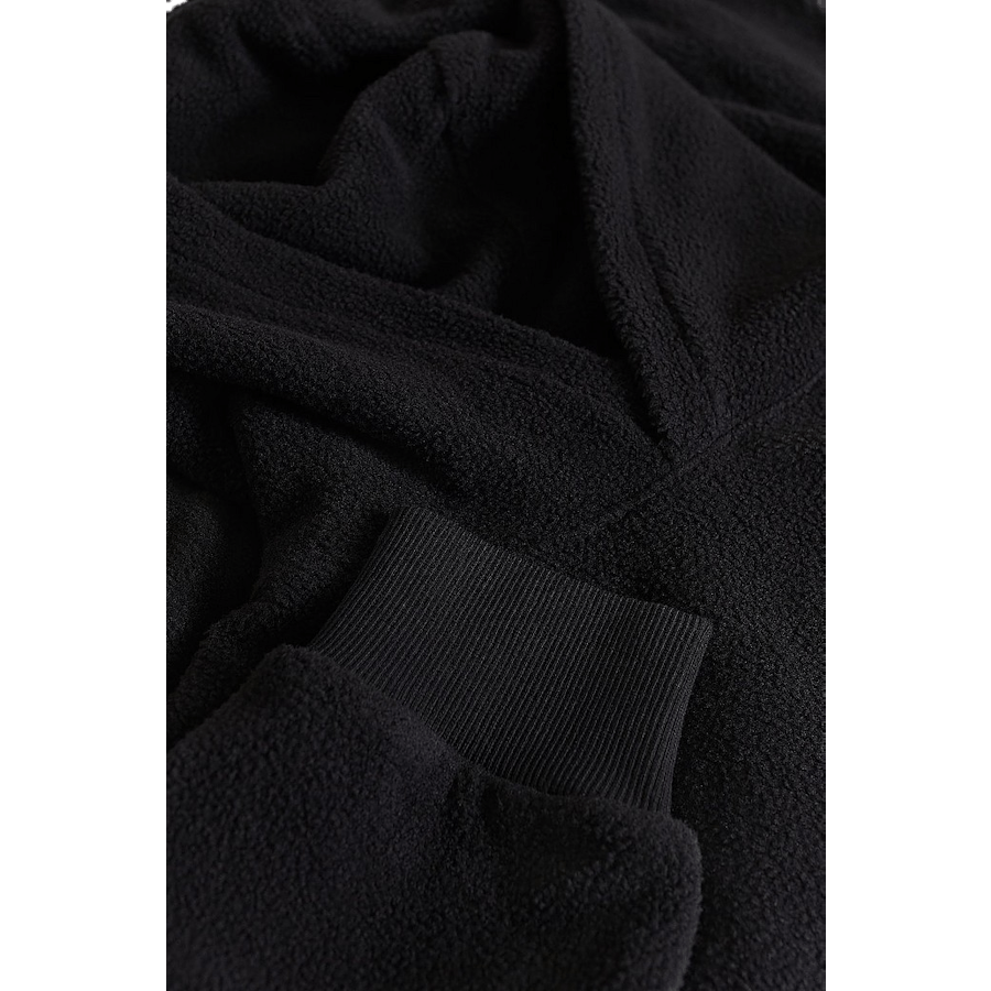Soft Pile Hoodie Black