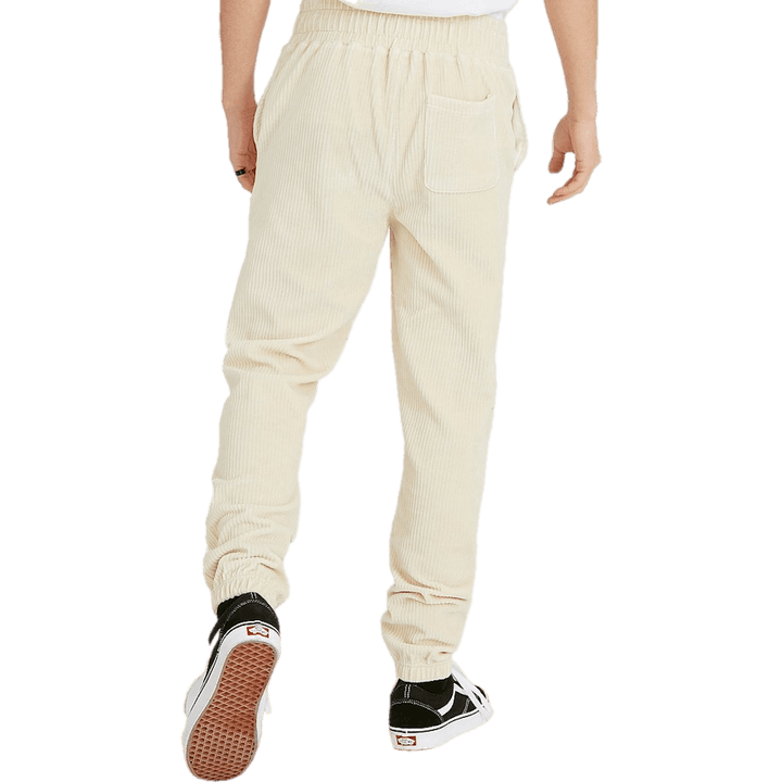 Sweatpants i mjukt sladdmaterial Beige