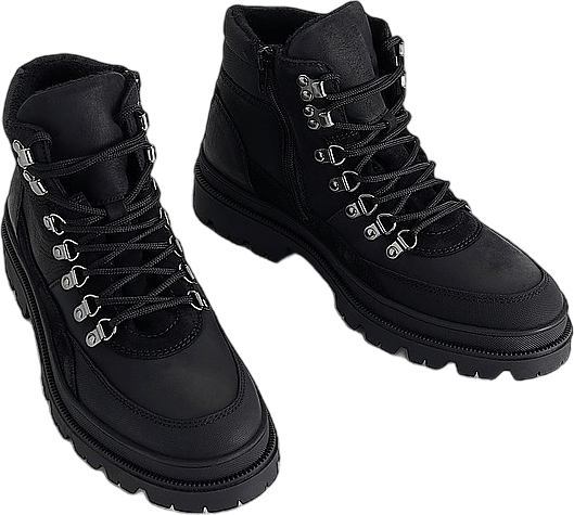 Chunky Hiking Boot Black