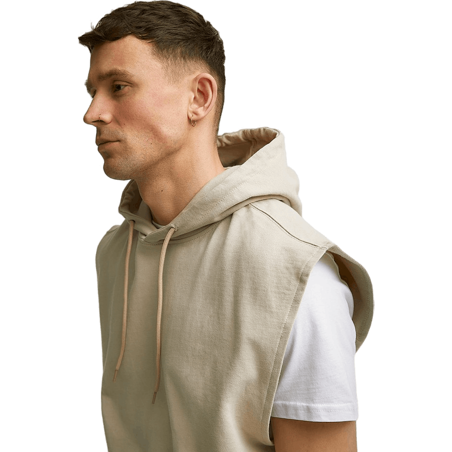 Hooded Vest Sand