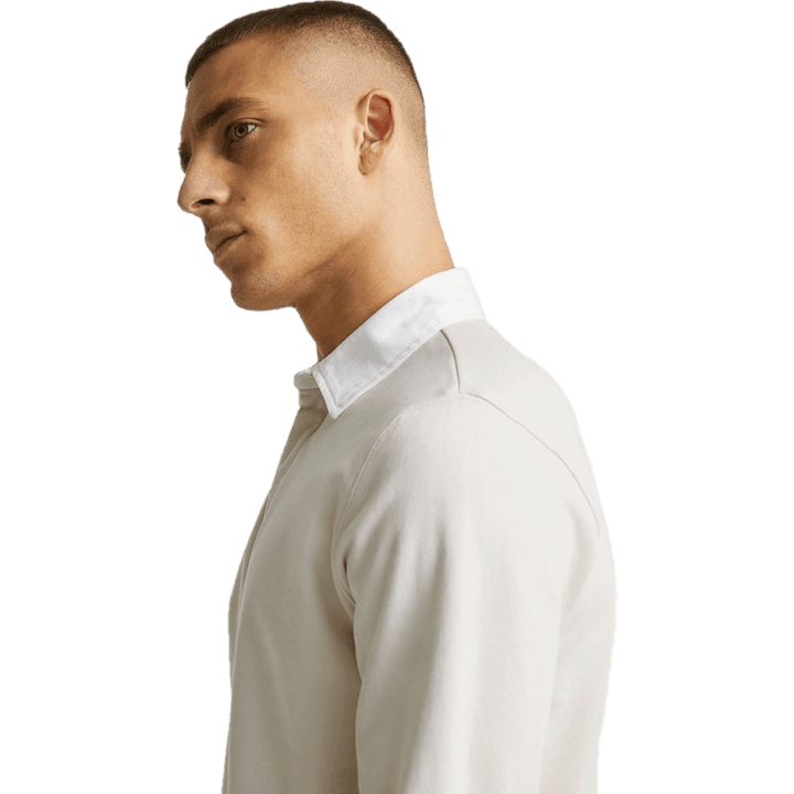 Polo de rugby beige