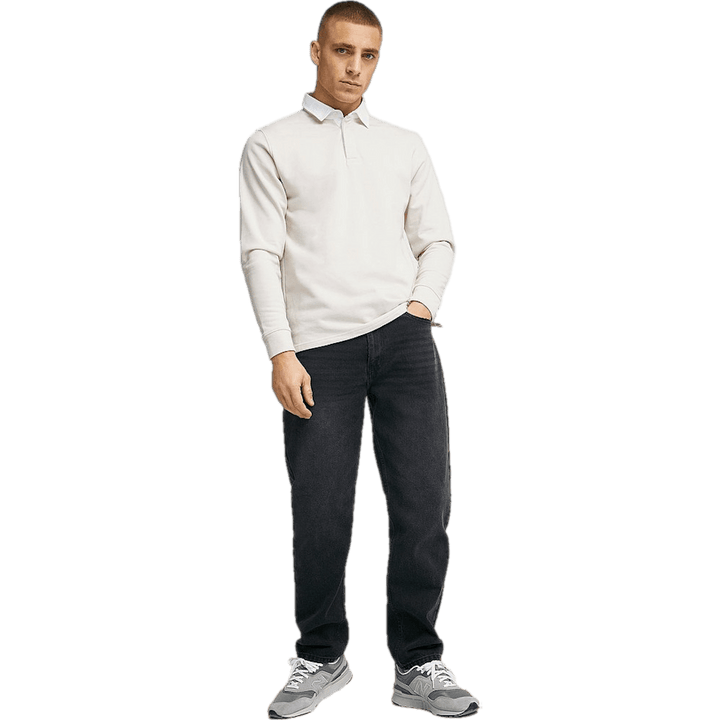 Polo de rugby beige