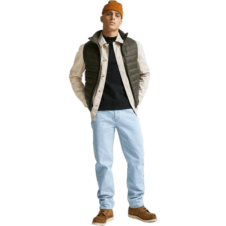 Relaxed Twill Overshirt Ecru