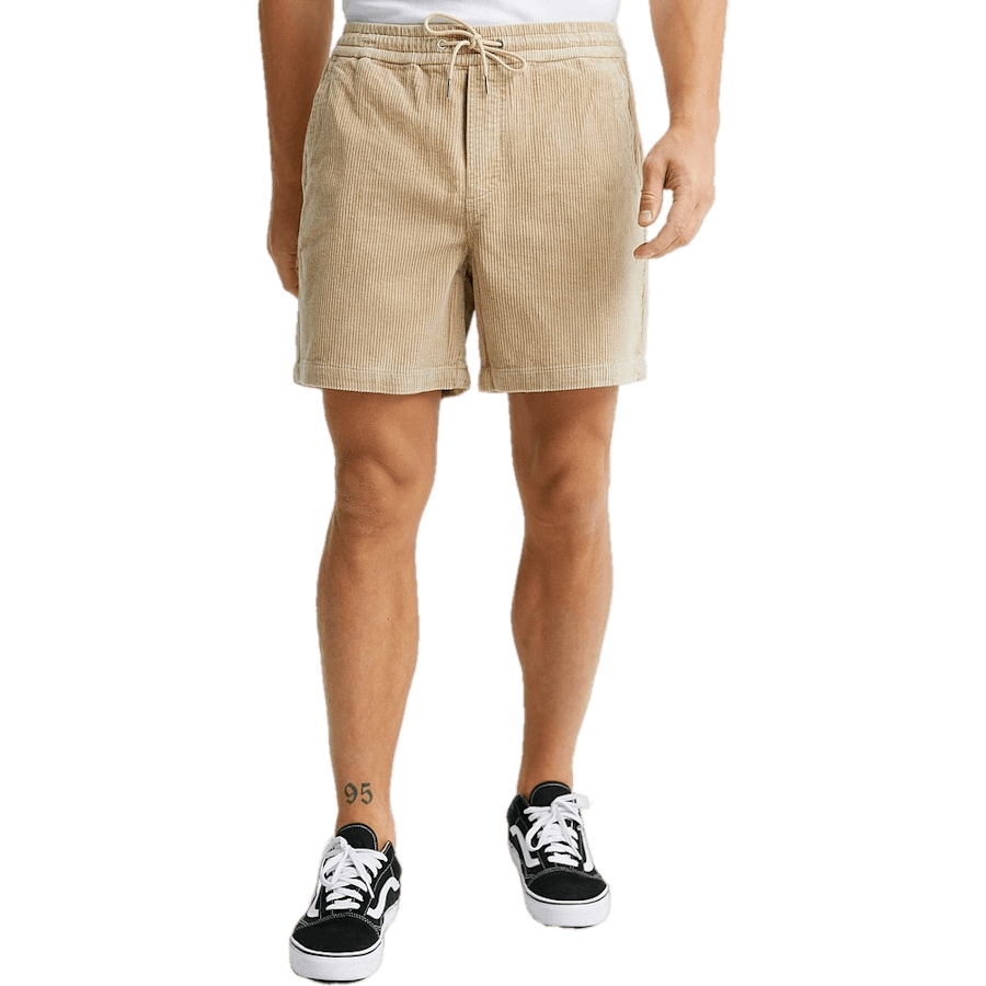 Icon Cord Shorts Ecru