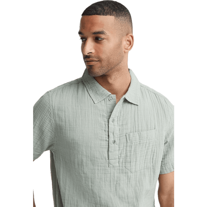 Soft Half Placket Shirt Dk Mint