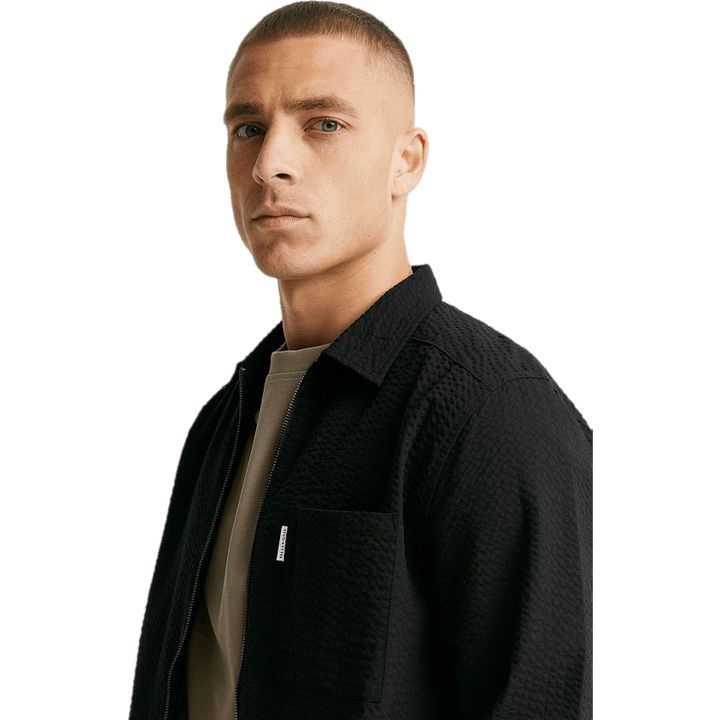 Studio Total Seersucker Zip Overshirt