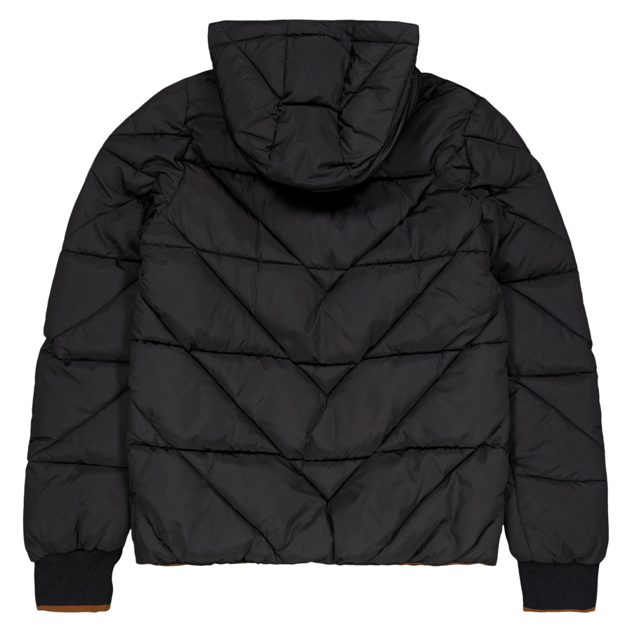 Water-repellent Hooded Jacket  Black