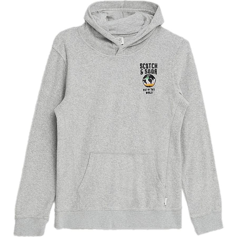 Towelling Hoodie Grey Melange