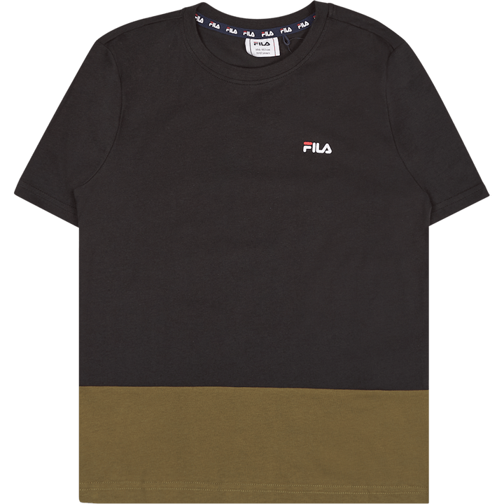 Bircza Tee (blocked) Moonless Night-burnt Olive