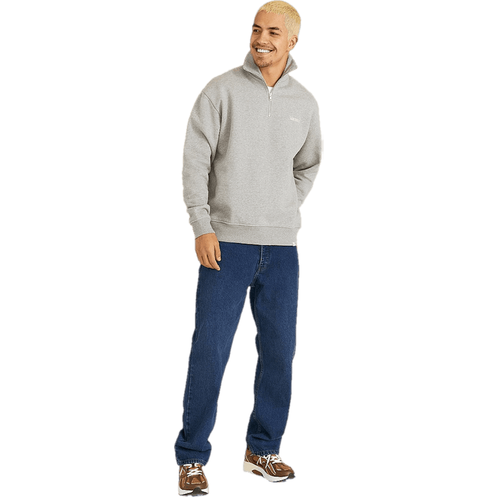 Diego Halfzip Sweatshirt Grey Melange/white