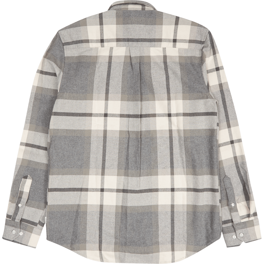 Les Deux Jeremy Check Flanellhemd raven