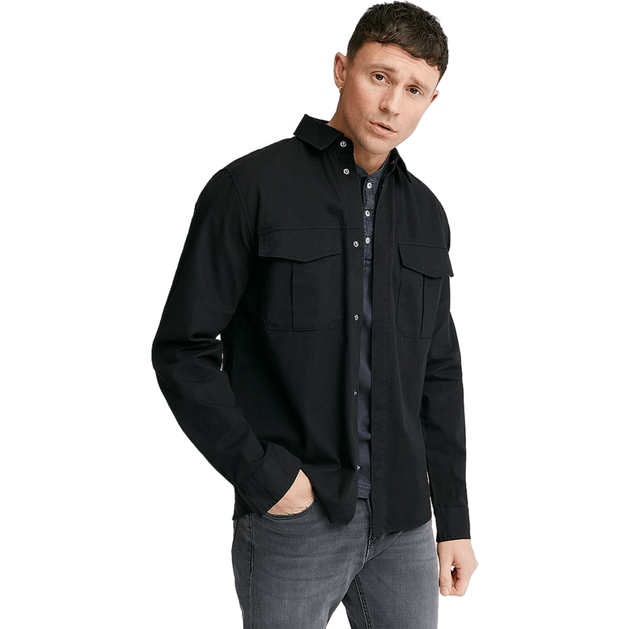 Laurel Twill Hybrid Shirt Black