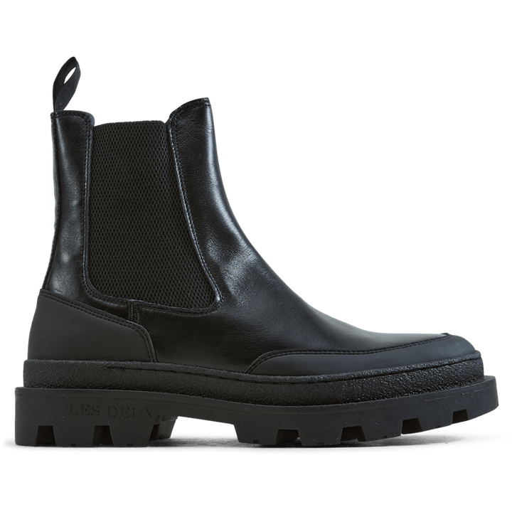 Tanner Leder Chealsea Stiefel Schwarz
