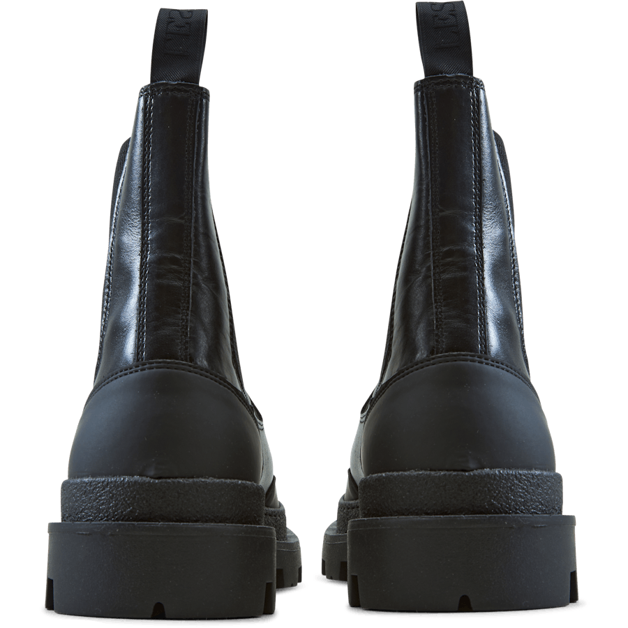 Tanner Leder Chealsea Stiefel Schwarz