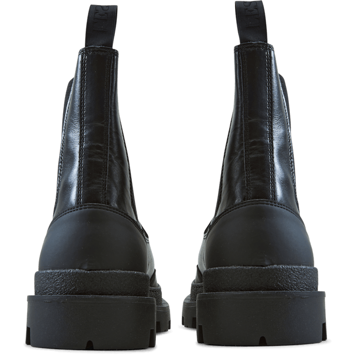 Tanner Leder Chealsea Stiefel Schwarz