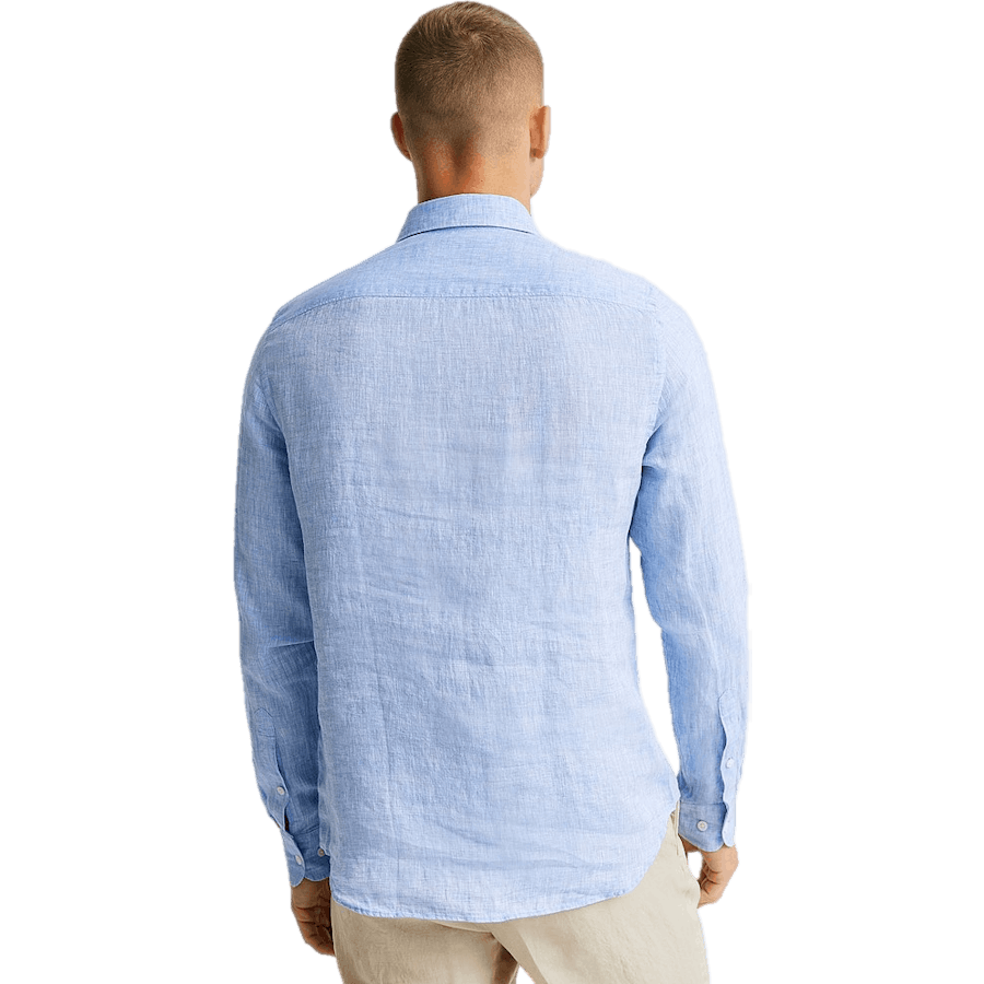 J.Lindeberg Linen - Ls Slim Shirt Ultramarine