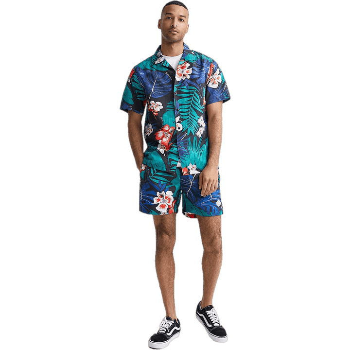 Elio Hibiscus Print Deep Lake