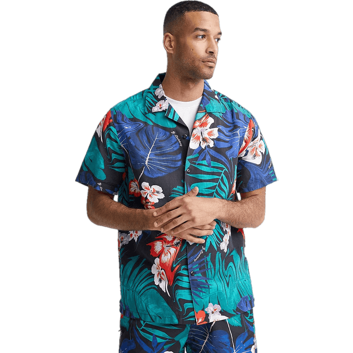 Elio Hibiscus Print Deep Lake