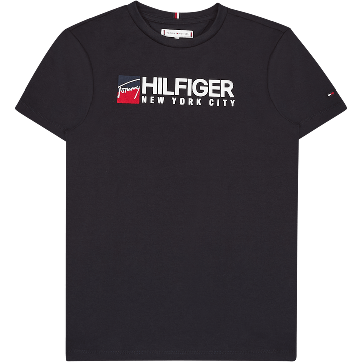 U Tommy Logo Tee S/s Dw5 - Desert Sky