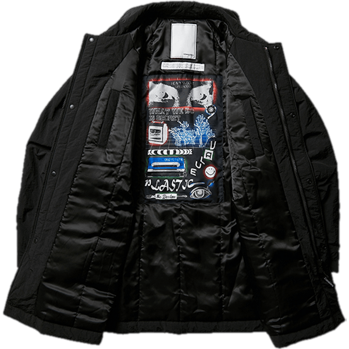 Lr Nylon Overcoat Black
