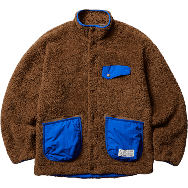 Pile Fleece Jacket Brown