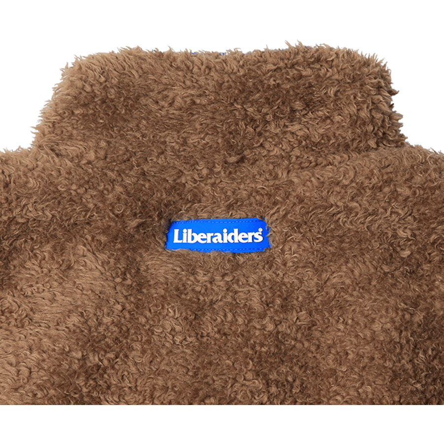 Pile Fleece Jacket Brown