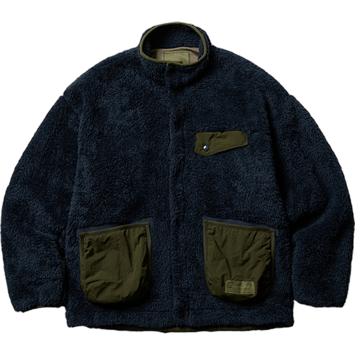 Pile Fleece Jacket Navy