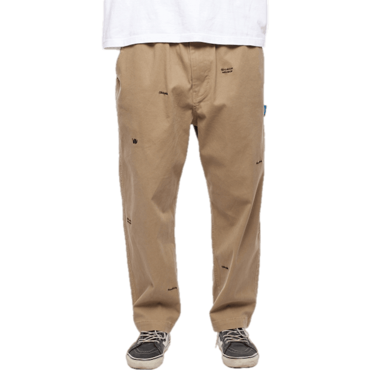 Pantaloni Chino con ricamo Beige