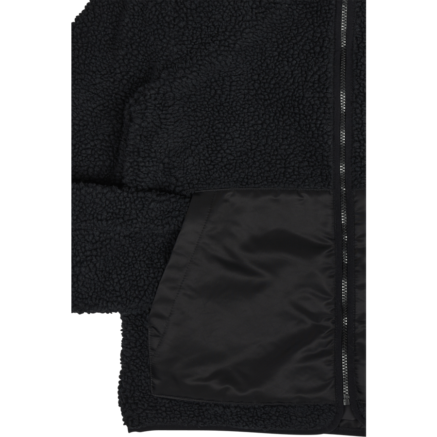 Teddy Zip Through Jacket Beh - Ck Black