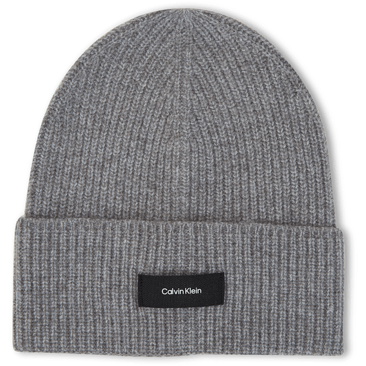 Calvin Klein Daddy Wool Rib Beanie Pta - Fog