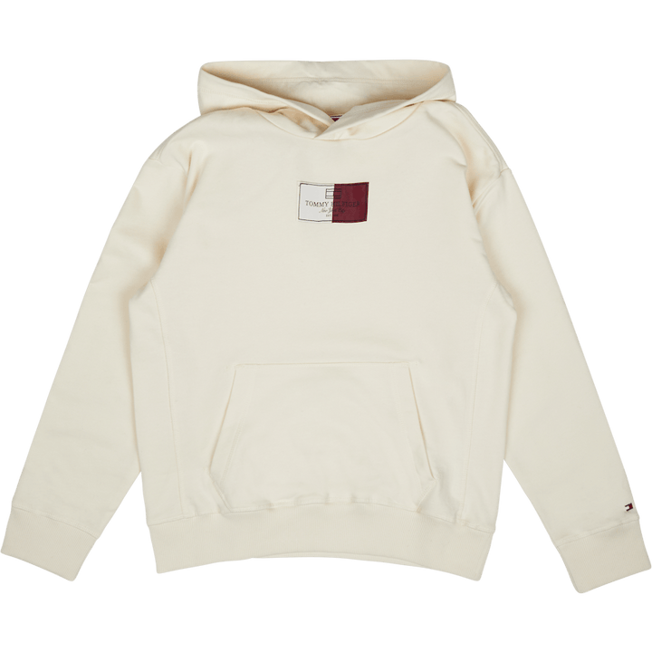 Flag Label Hoodie Z00 - Ivory Petal