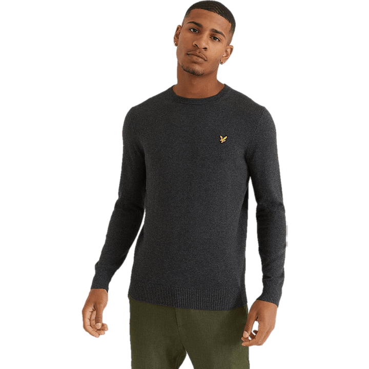 Cotton Merino Crew Jumper  Marl