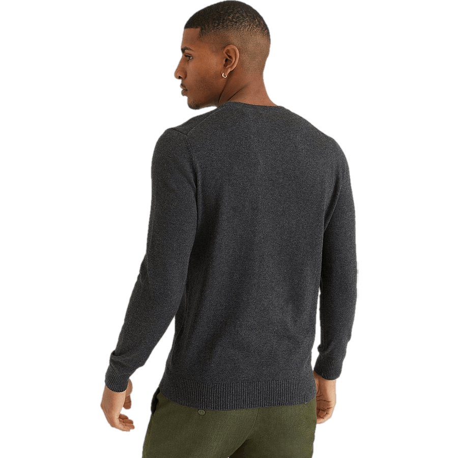 Cotton Merino Crew Jumper  Marl