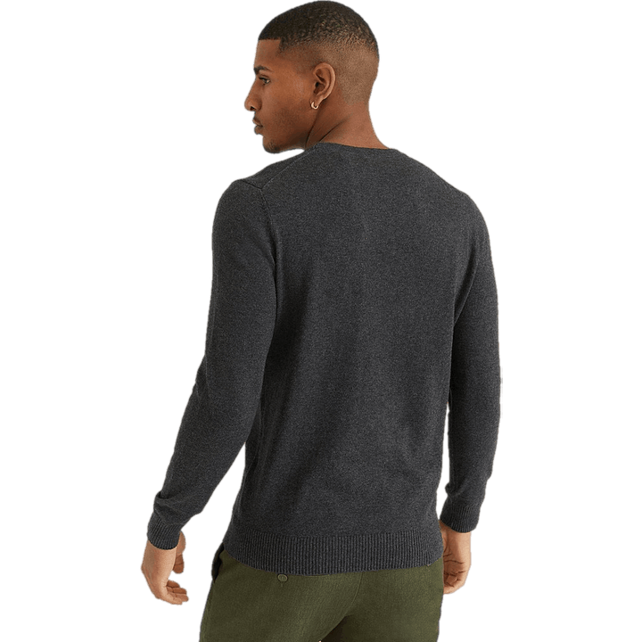 Cotton Merino Crew Jumper  Marl