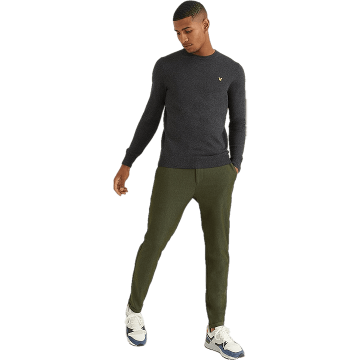Cotton Merino Crew Jumper  Marl