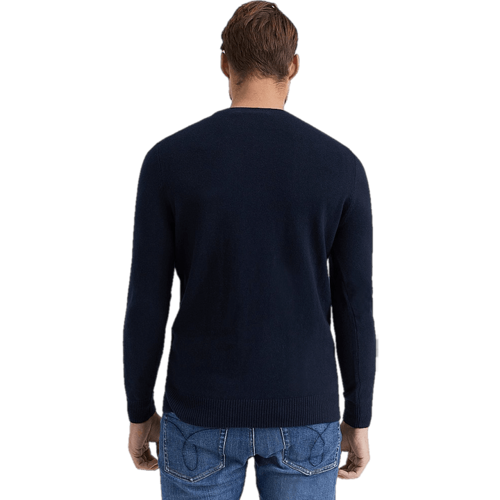Cotton Merino Crew Jumper Dark