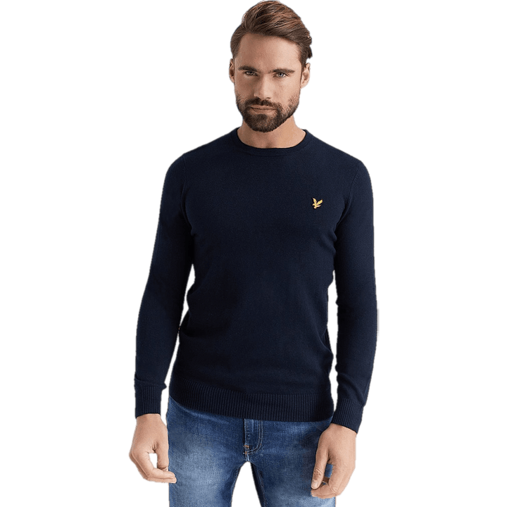Cotton Merino Crew Jumper Dark