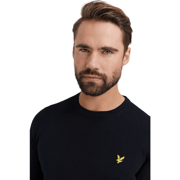 Cotton Merino Crew Jumper Jet