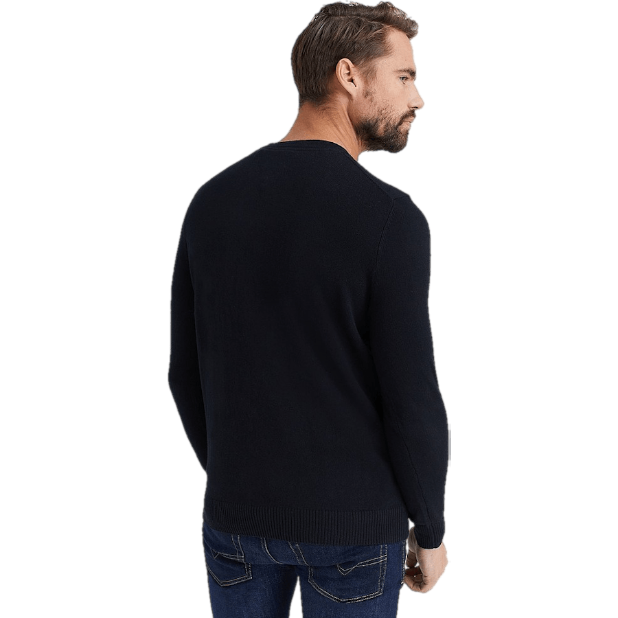 Cotton Merino Crew Jumper Jet