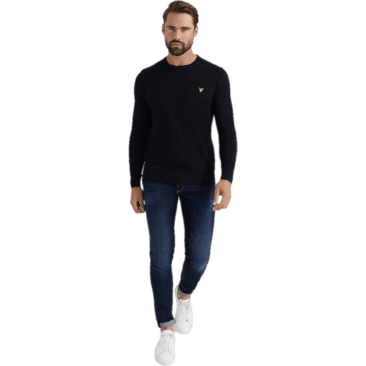 Cotton Merino Crew Jumper Jet