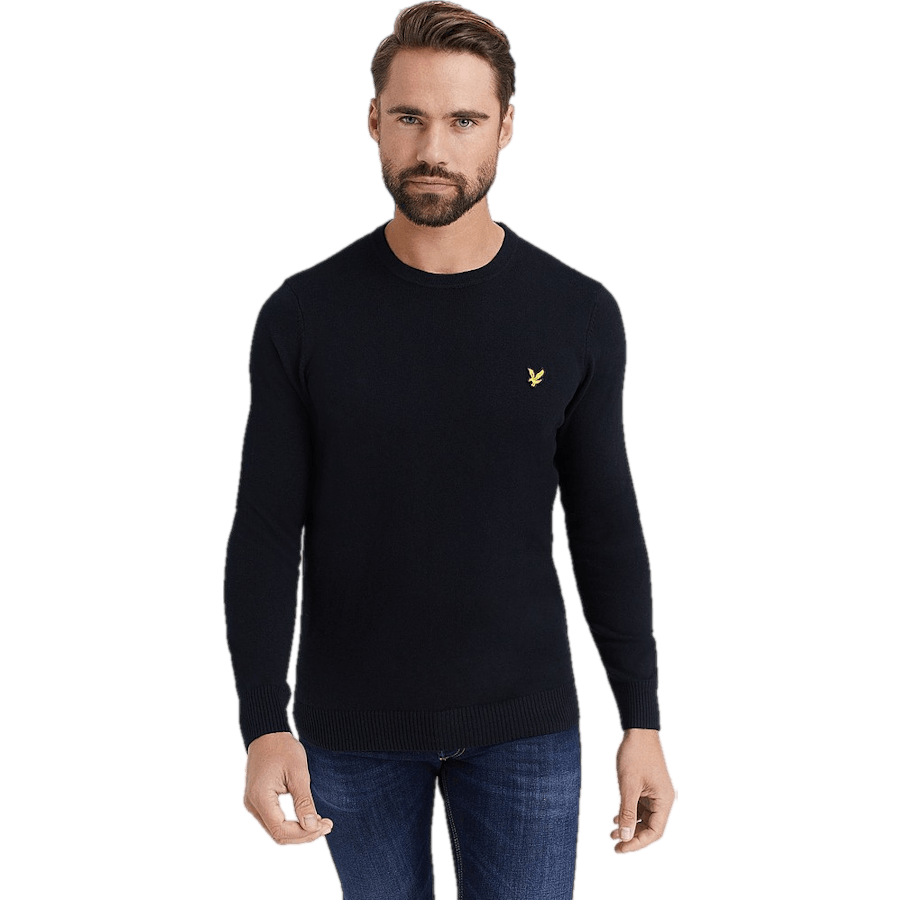 Cotton Merino Crew Jumper Jet