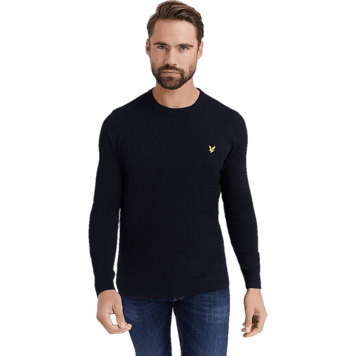 Cotton Merino Crew Jumper Jet