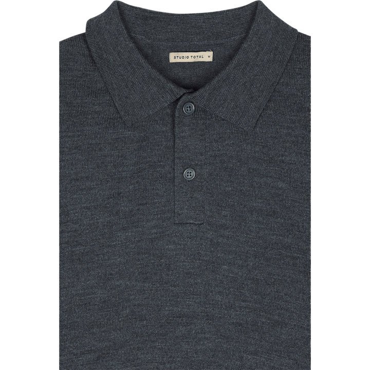 Studio Total Merino Ls Polo Dk