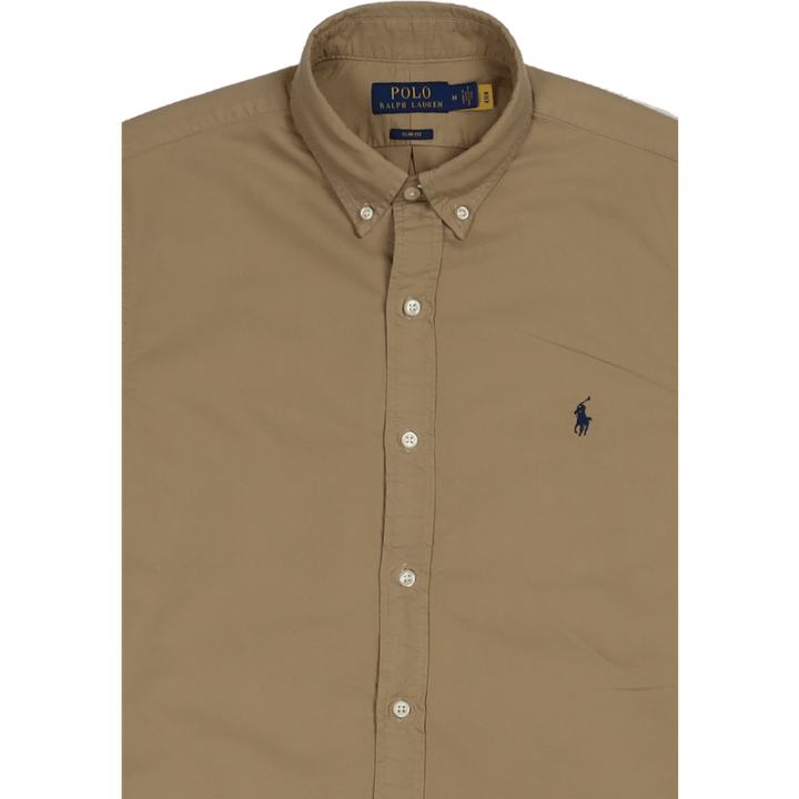 Slim Fit Garment-Dyed Oxford Shirt Surrey Tan
