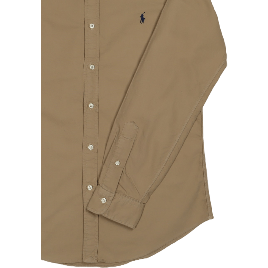 Slim Fit Garment-Dyed Oxford Shirt Surrey Tan
