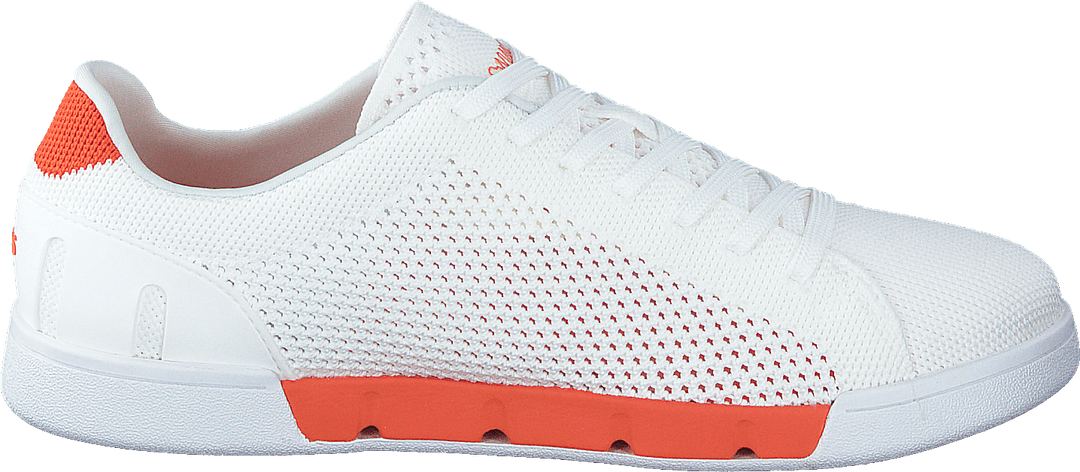 Breeze Tennis Knit White/swims Orange