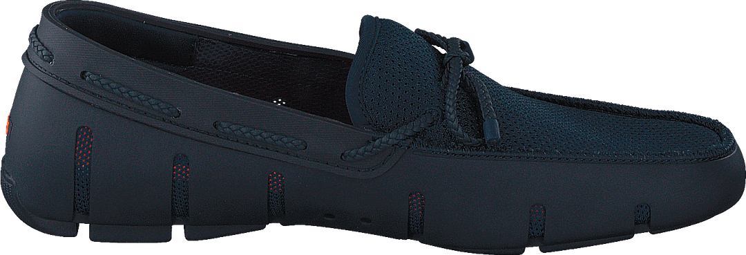 Pletené krajkové mokasíny Navy