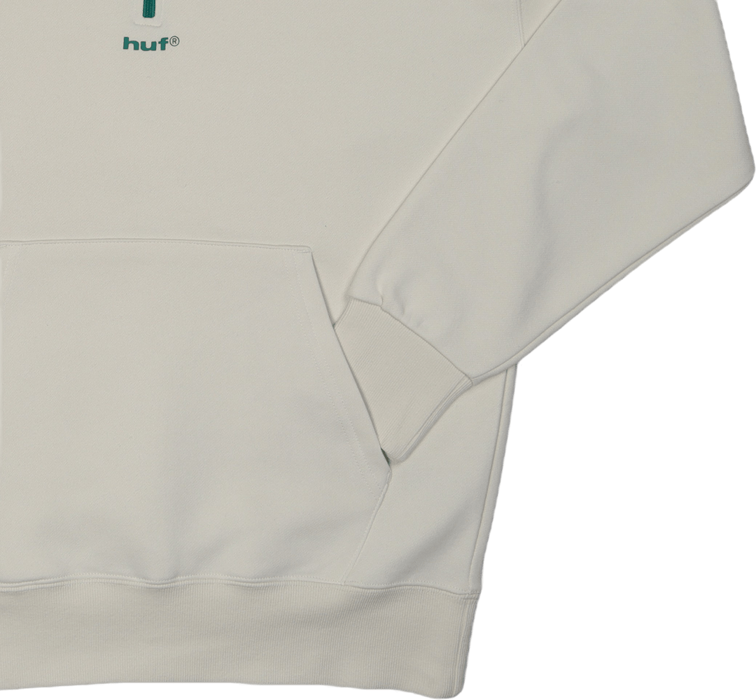Oberfläche 1/4 Zip Kapuzenfleece Creme